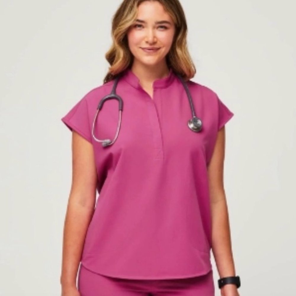 Figs Electric Orchid Rafaela Scrub Top